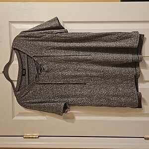 A.n.a Dark gray short sleeve lace top blouse, XL